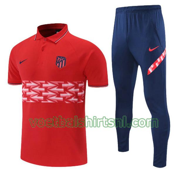 polo atletico madrid mannen 2022 rood set