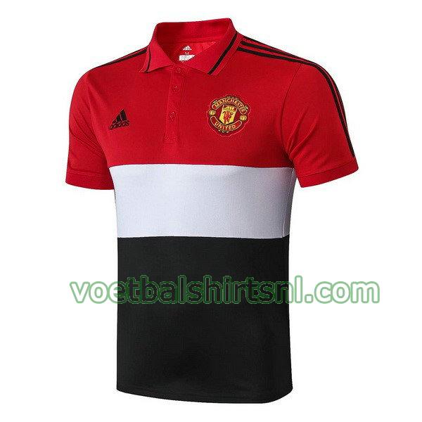 polo manchester united mannen 19-20 rood wit