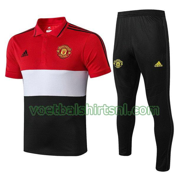 polo manchester united mannen 2019 2020 rood wit set