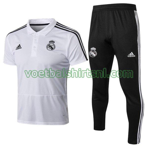 polo real madrid mannen 2018-2019 wit set
