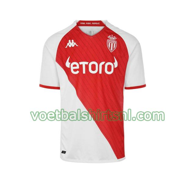 shirt as monaco mannen 2022 2023 thuis wit rood