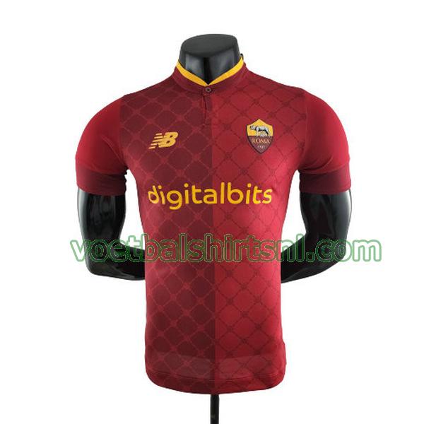 shirt as roma mannen 2022 2023 thuis rood player