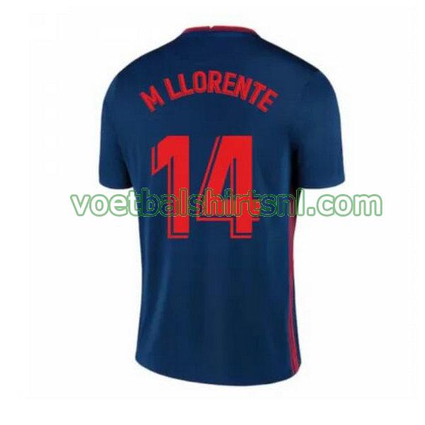 shirt atletico madrid mannen 2020-2021 uit m llorente 14