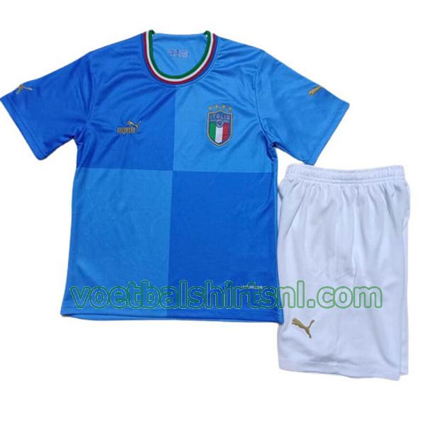 shirt italië kinderen 2022 2023 thuis blauw