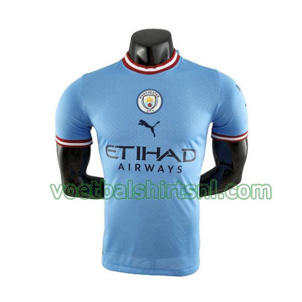shirt manchester city mannen 2022 2023 thuis blauw player
