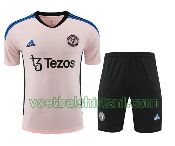 shirt manchester united mannen 2023 2024 training roze set