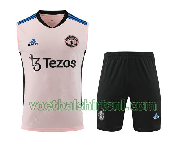 shirt manchester united mannen 2023 2024 vest roze set