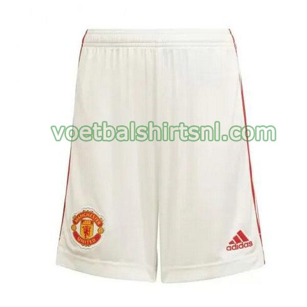 shorts manchester united mannen 2021 2022 thuis wit