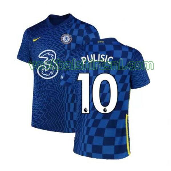 voebtbalshirt chelsea mannen 2021 2022 thuis pulisic 10 blauw