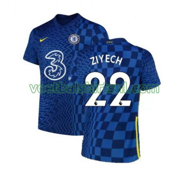 voebtbalshirt chelsea mannen 2021 2022 thuis ziyech 22 blauw