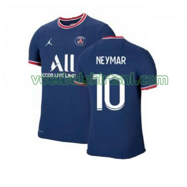 voebtbalshirt paris saint germain mannen 2021 2022 thuis neymar 10 blauw