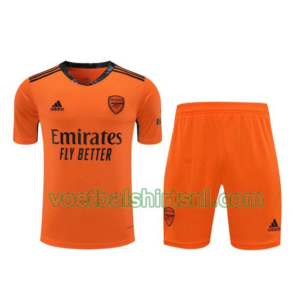 voetbalshirt+pantalón arsenal mannen 2021 doelman oranje