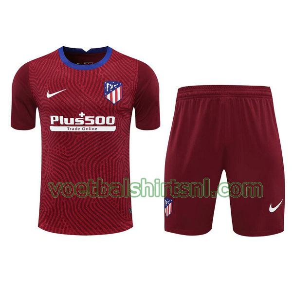 voetbalshirt+pantalón atletico madrid mannen 2021 doelman rood