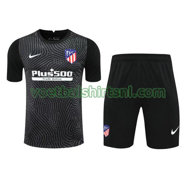 voetbalshirt+pantalón atletico madrid mannen 2021 doelman zwart