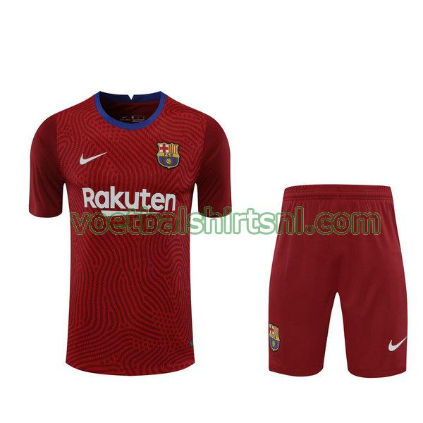 voetbalshirt+pantalón barcelona mannen 2021 doelman rood