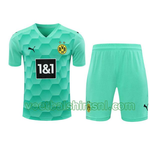 voetbalshirt+pantalón borussia dortmund mannen 2021 doelman groen