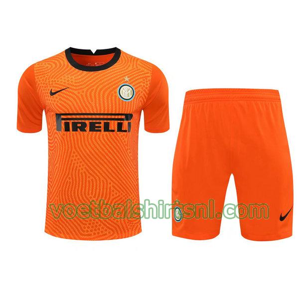 voetbalshirt+pantalón inter milan mannen 2021 doelman oranje