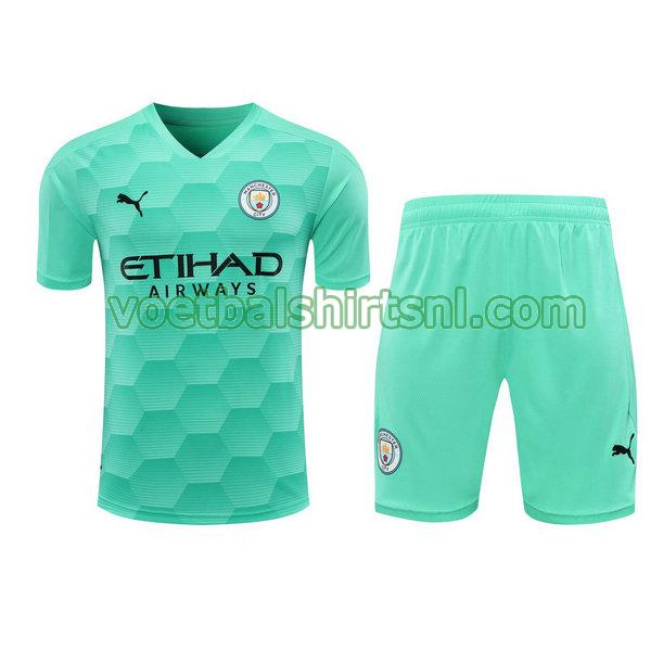 voetbalshirt+pantalón manchester city mannen 2021 doelman groen