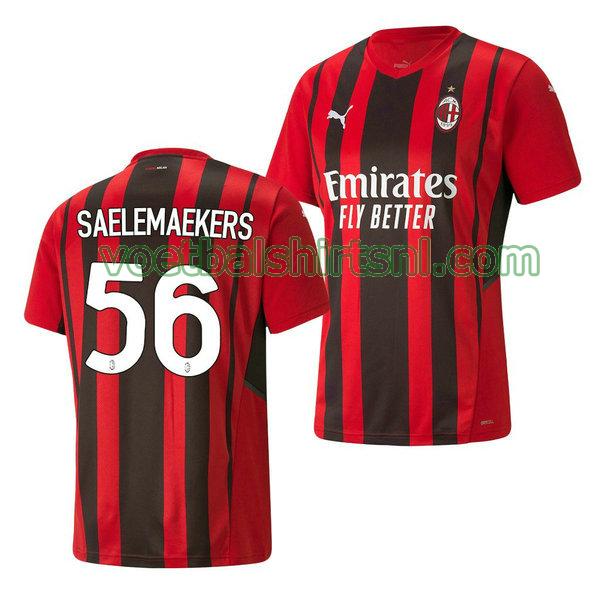 voetbalshirt ac milan mannen 2021 2022 thuis alexis saelemaekers 56 rood