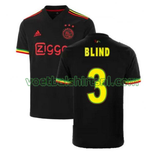 voetbalshirt ajax mannen 2021 2022 3e blind 3 zwart