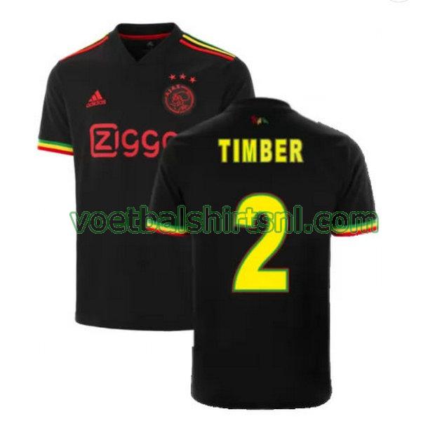 voetbalshirt ajax mannen 2021 2022 3e timber 2 zwart