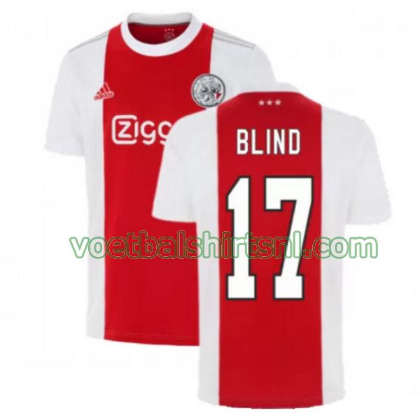 voetbalshirt ajax mannen 2021 2022 thuis blind 17 rood wit
