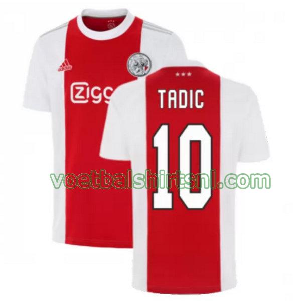 voetbalshirt ajax mannen 2021 2022 thuis tadic 10 rood wit