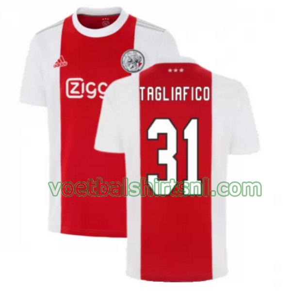 voetbalshirt ajax mannen 2021 2022 thuis tagliafico 31 rood wit