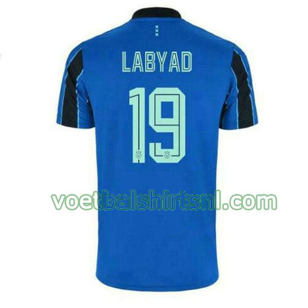 voetbalshirt ajax mannen 2021 2022 uit labyad 19 blauw