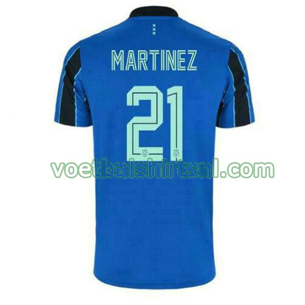 voetbalshirt ajax mannen 2021 2022 uit lisandro martinez 21 blauw
