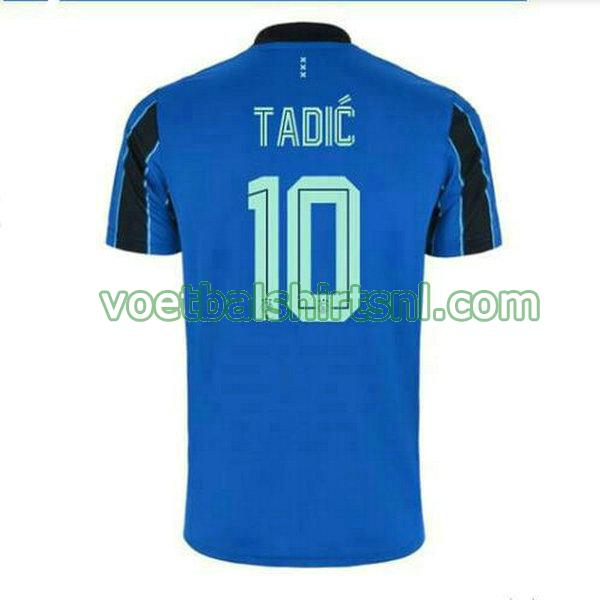 voetbalshirt ajax mannen 2021 2022 uit tadic 10 blauw