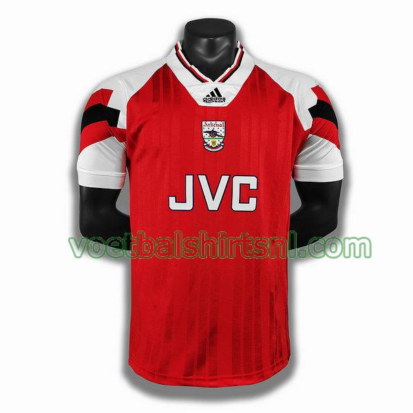 voetbalshirt arsenal mannen 1992 1993 thuis player rood