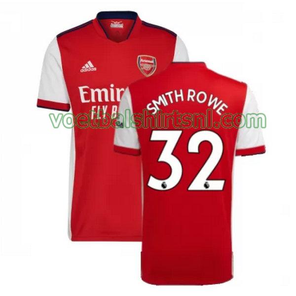 voetbalshirt arsenal mannen 2021 2022 thuis smith rowe 32 rood