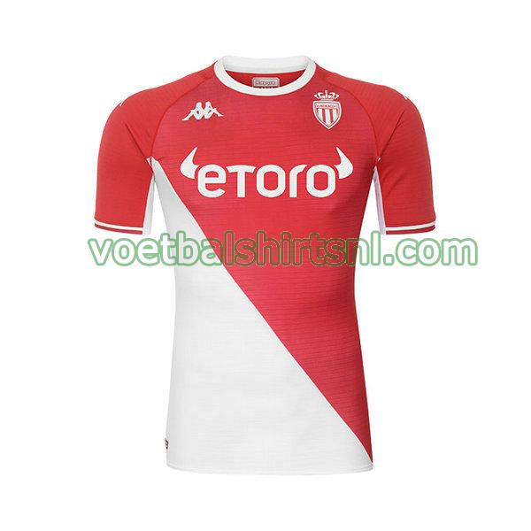 voetbalshirt as monaco mannen 2021 2022 thuis rood wit