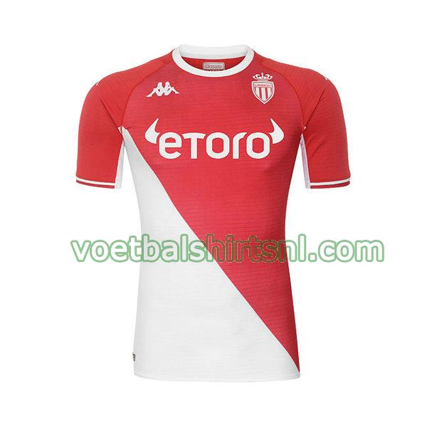 voetbalshirt as monaco mannen 2021 2022 thuis thailand rood wit