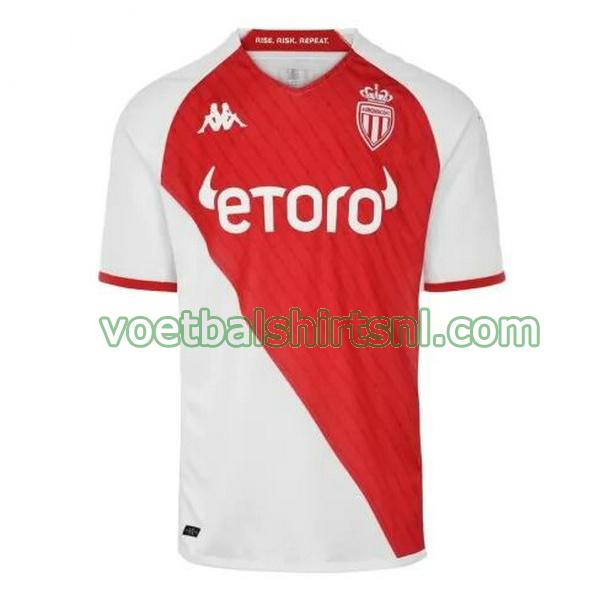 voetbalshirt as monaco mannen 2022 2023 thuis thailand rood wit