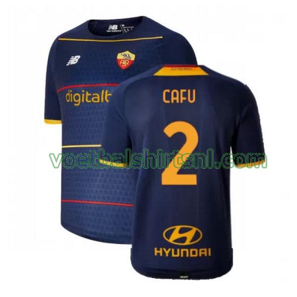 voetbalshirt as roma mannen 2021 2022 fourth cafu 2 geel
