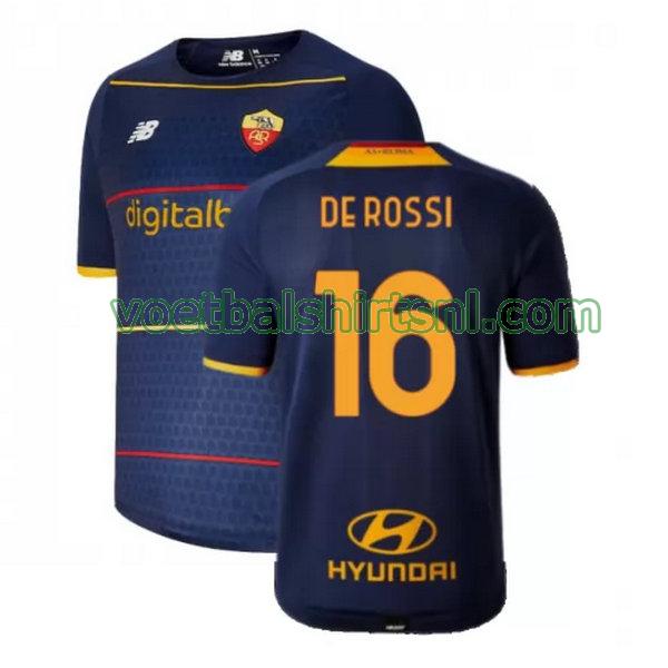 voetbalshirt as roma mannen 2021 2022 fourth de rossi 16 geel