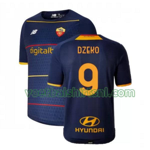 voetbalshirt as roma mannen 2021 2022 fourth dzeko 9 geel