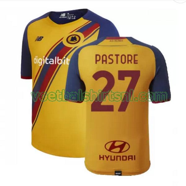voetbalshirt as roma mannen 2021 2022 fourth pastore 27 geel