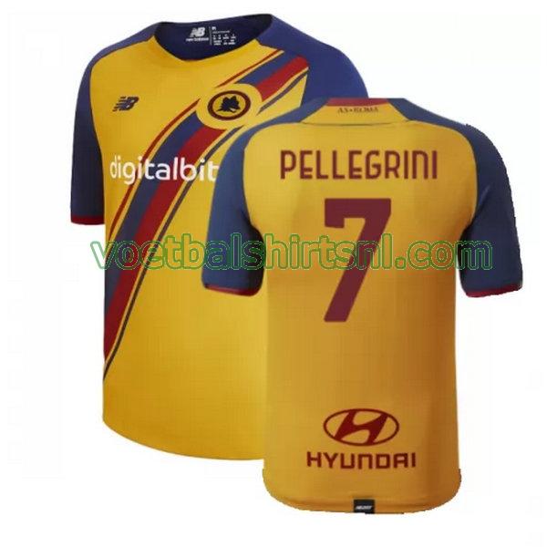 voetbalshirt as roma mannen 2021 2022 fourth pellegrini 7 geel