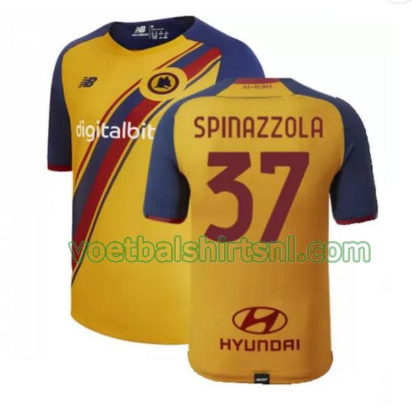 voetbalshirt as roma mannen 2021 2022 fourth spinazzola 37 geel