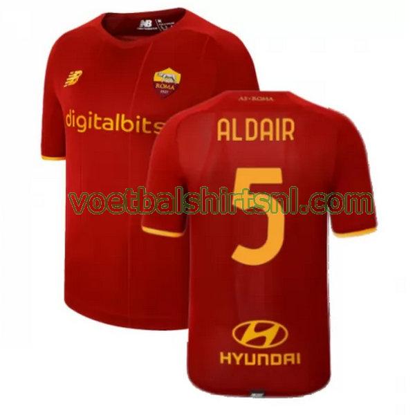 voetbalshirt as roma mannen 2021 2022 thuis aldair 5 rood