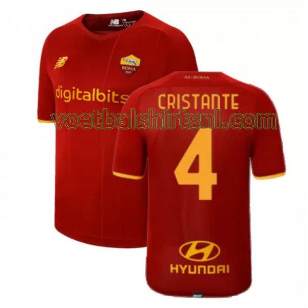 voetbalshirt as roma mannen 2021 2022 thuis cristante 4 rood