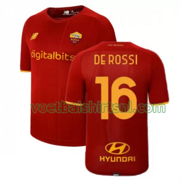 voetbalshirt as roma mannen 2021 2022 thuis de rossi 16 rood