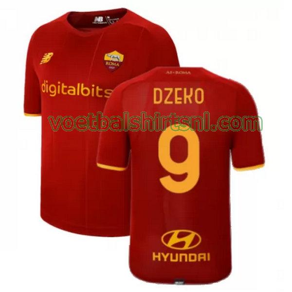 voetbalshirt as roma mannen 2021 2022 thuis dzeko 9 rood
