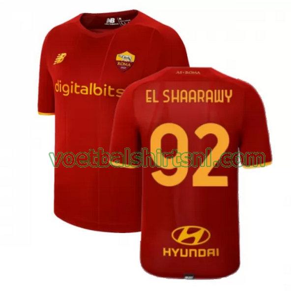 voetbalshirt as roma mannen 2021 2022 thuis el shaarawy 92 rood
