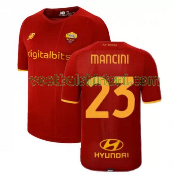 voetbalshirt as roma mannen 2021 2022 thuis mancini 23 rood