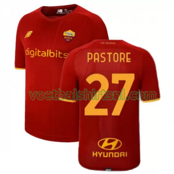 voetbalshirt as roma mannen 2021 2022 thuis pastore 27 rood