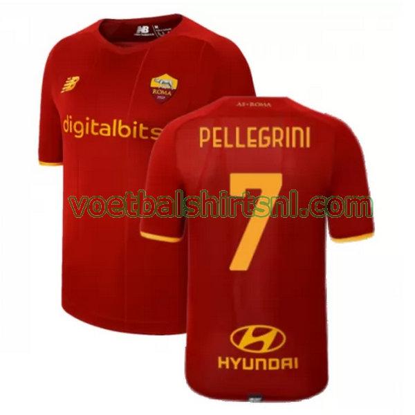 voetbalshirt as roma mannen 2021 2022 thuis pellegrini 7 rood